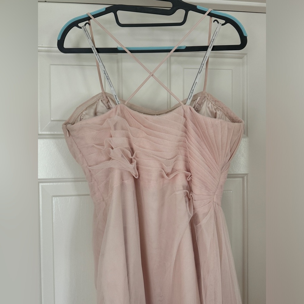 Blush pink Monique Lhuillier tulle bridesmaid dress - Picture 15 of 15